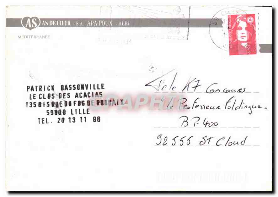 CPM Mediterranee  — Verso