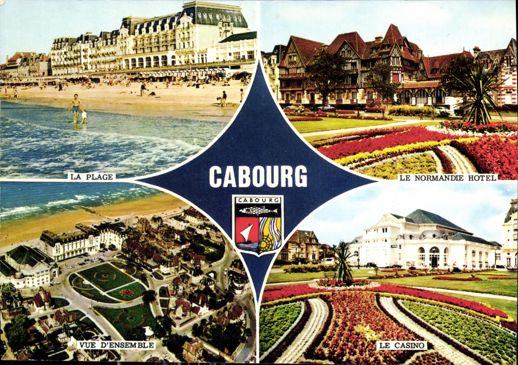 Cabourg — Übersicht, Strand, Hotel Normandie, Casino — Anjaud Frères, Verleger