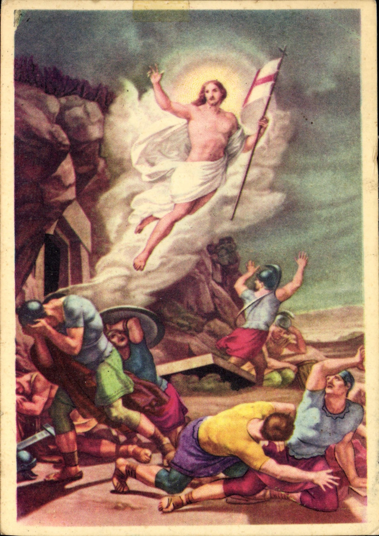 Résurrection de Jésus — illustration religieuse — éditeur inconnu, série non identifiée