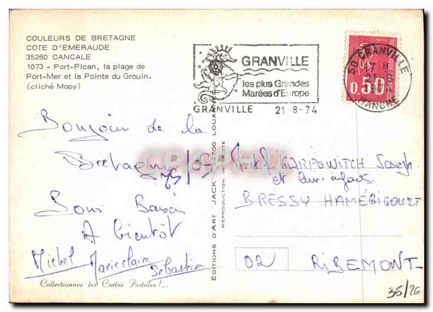 Côte d'Émeraude — Port-Picard et la Pointe du Grouin — Éditions Dart 'Jack' n°36/26 — Reverso