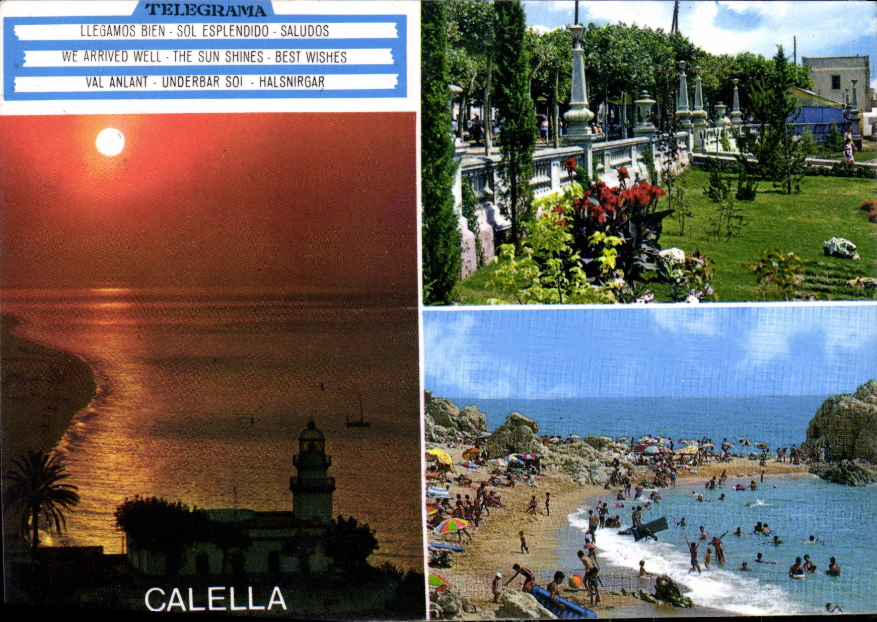 CPM Calella Diferentes vistas Barcelona Espana 