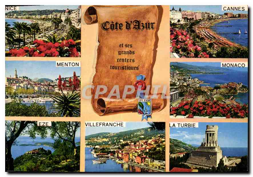 CPM Cote d'Azur French Riviera Les grands centres touristiques 