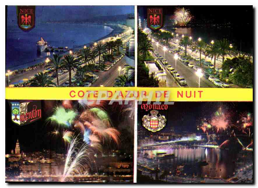 CPM Soleil de la Cote d'Azur Promenade des Anglais le nuit 