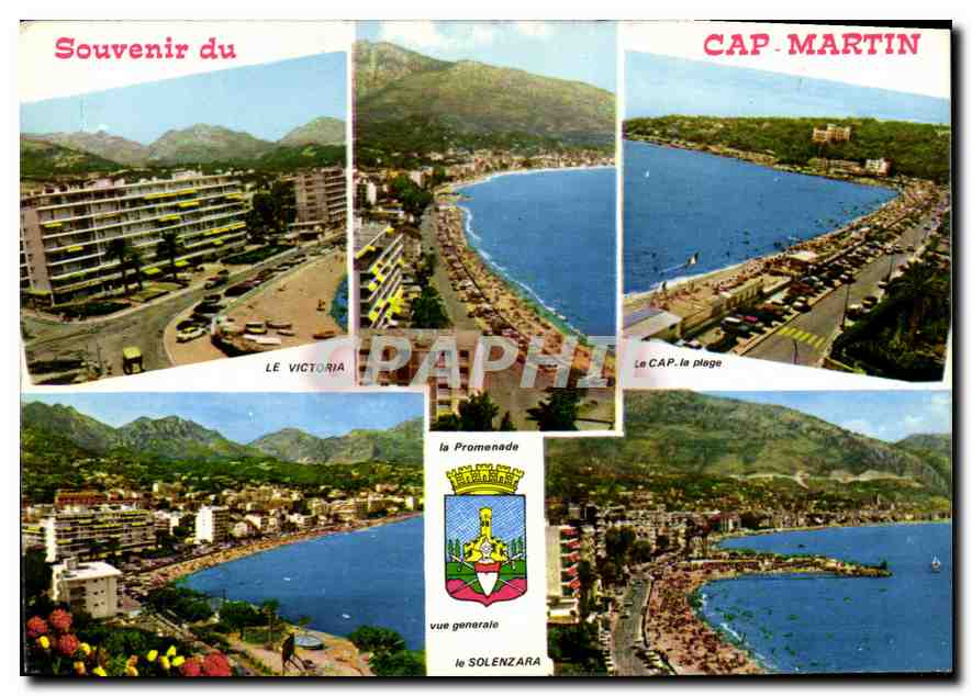 CPM Cote d'Azur Menton Le Cap Martin Vue generale La Promenade Les Plages 