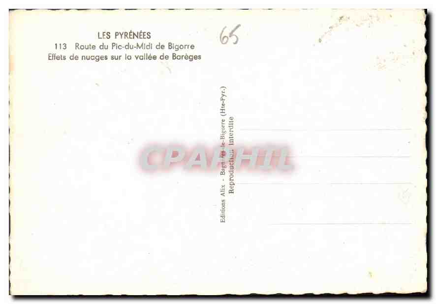 Die Pyrenäen — Route des Pic-du-Midi de Bigorre — Éditions Aix — Rückseite