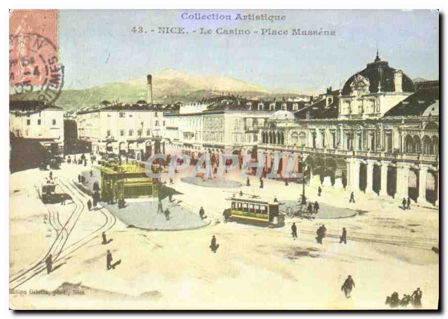 REPRO Nice au Temps Passe La Place Massena en 1905 