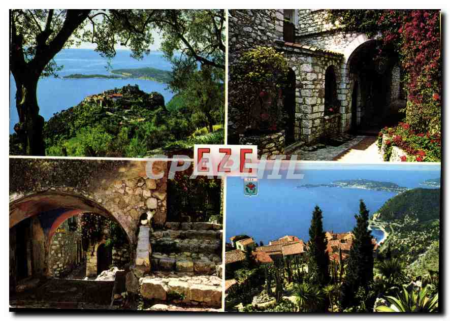 CPM Cote d'Azur French Riviera Eze Alpes Maritimes Vues pittoresques du village 