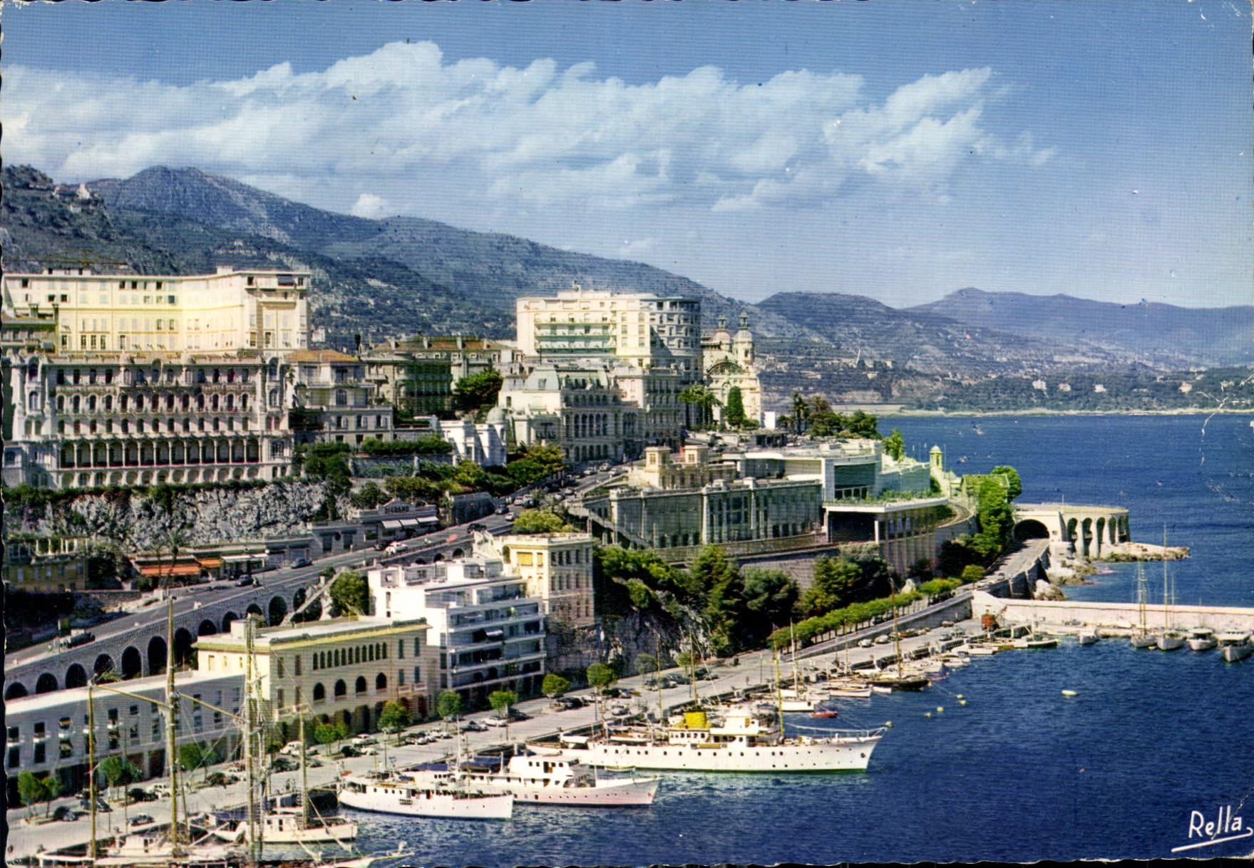 Monaco — Hafen von Monaco, Hotel Hermitage und Casino — Edition Rella