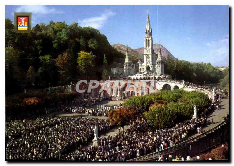 Lourdes — Messe sur l'Esplanade du Rosaire — Éditeur Edlux, N° 152