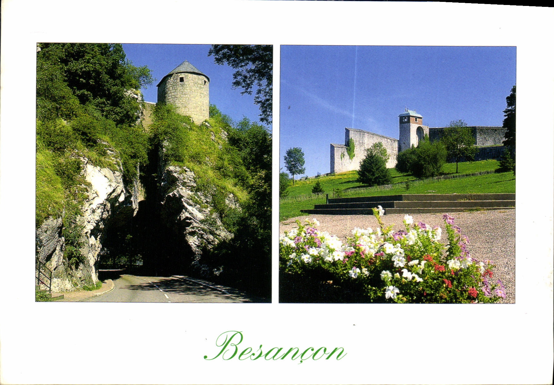 Besançon — La Porte Taillée et château — Images de Franche-Comté