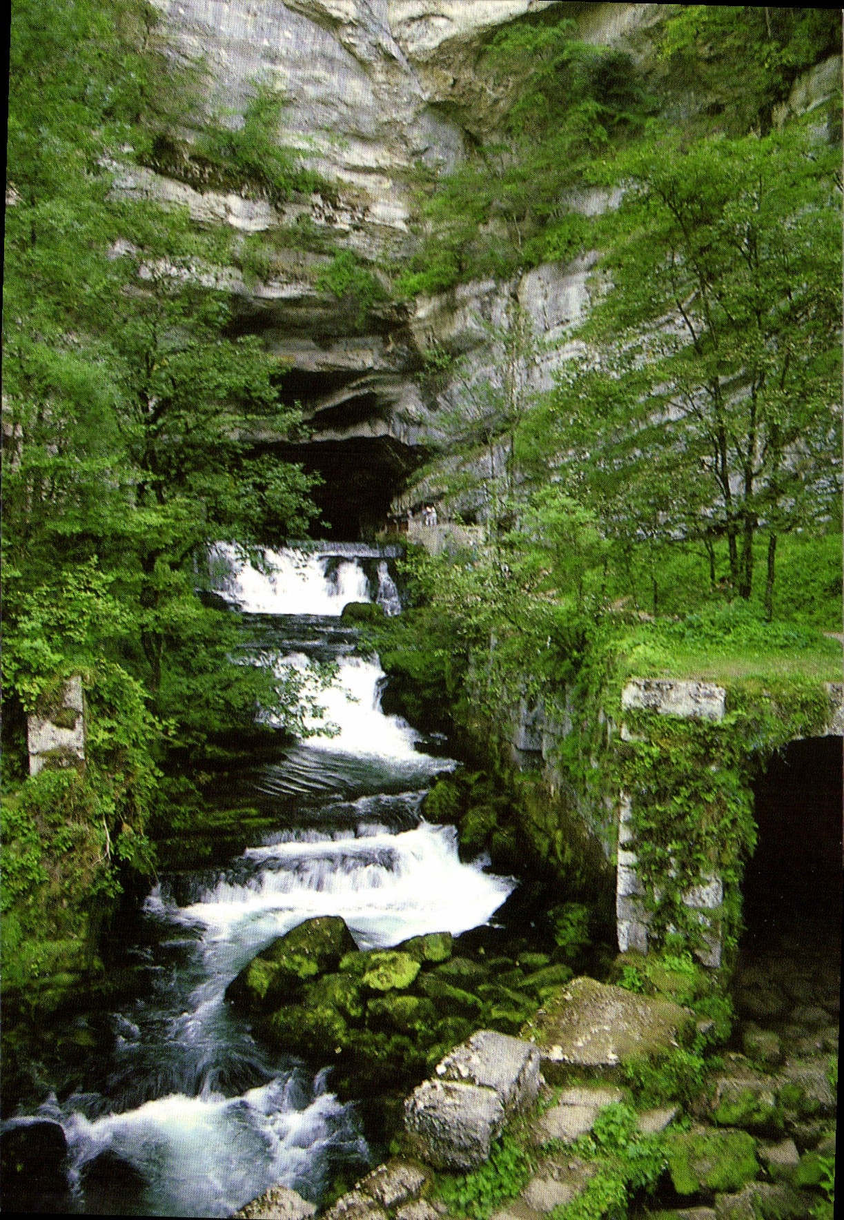 CPM Images de Franche Comte Le Haut Doubs Environs de Mouthier Hte Pierre Doubs La Source de la Loue