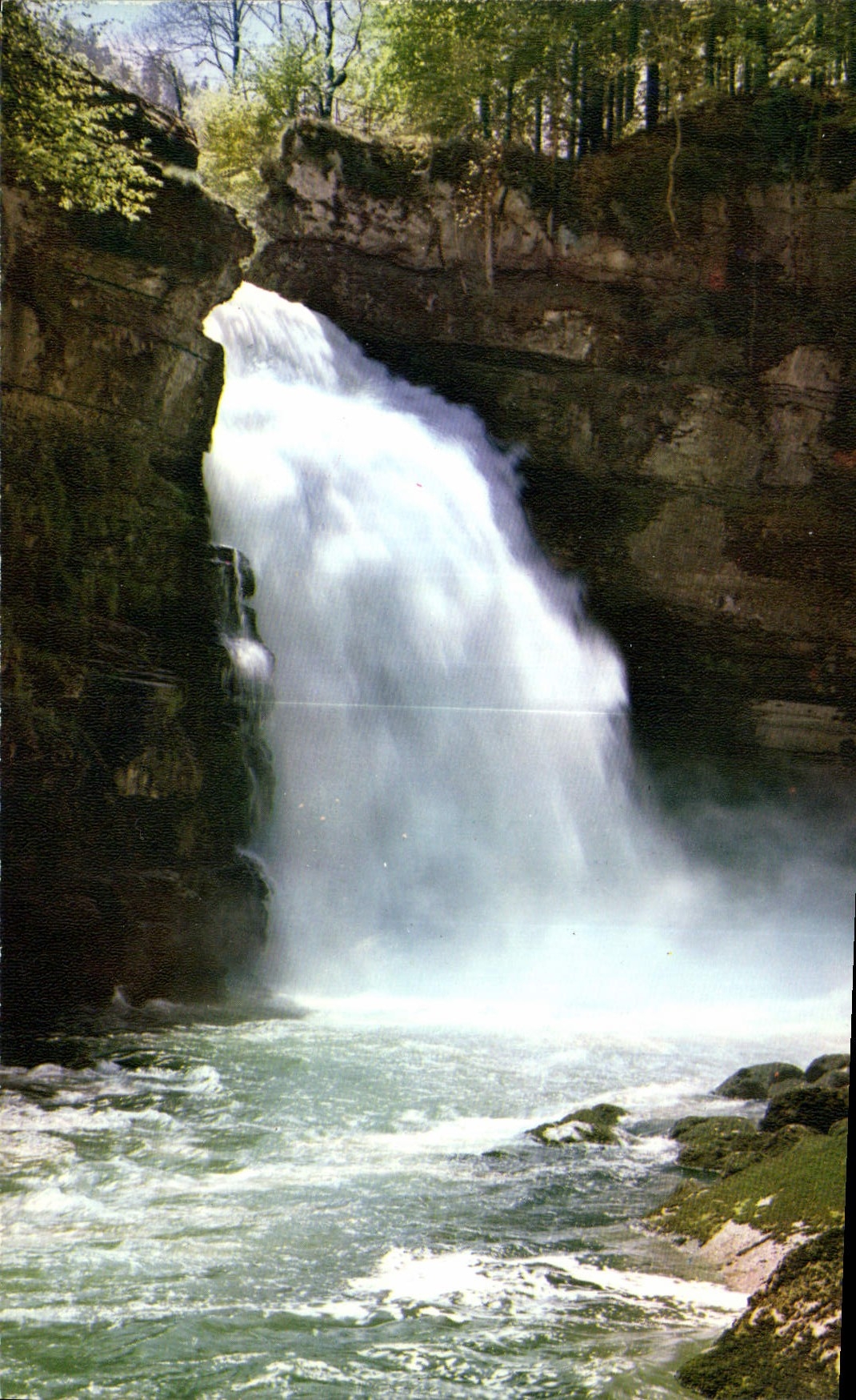 Chute d'eau — Forêt et rochers — Comblé Imprimeur, n° A 25999 000.0060