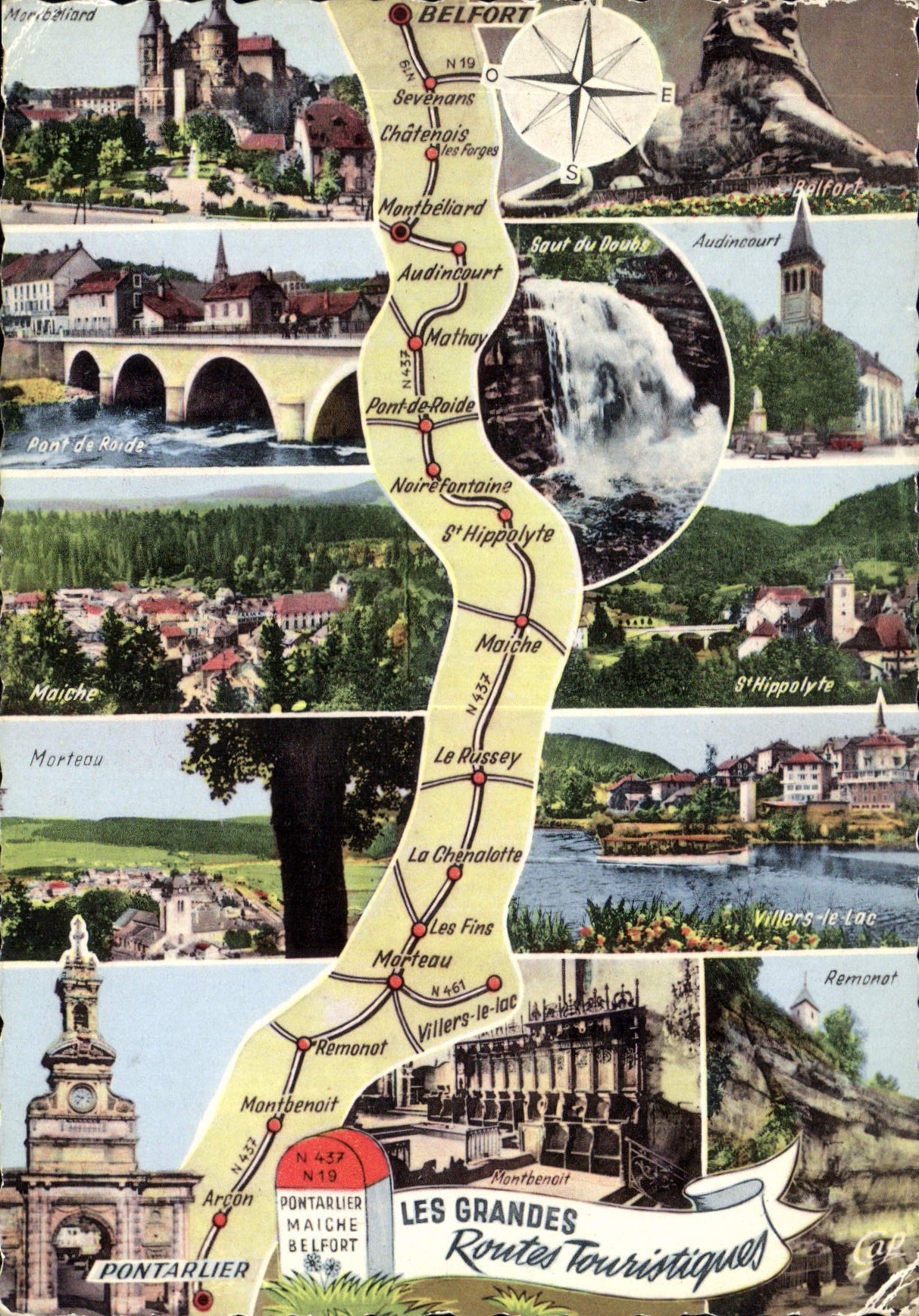 The Great Tourist Routes — Pontarlier to Belfort — Publisher: Les Arts Illustrés