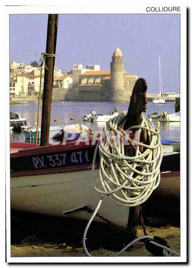 CPM Message de Sud Collioure Barques catalanes sur la plage Boutique 