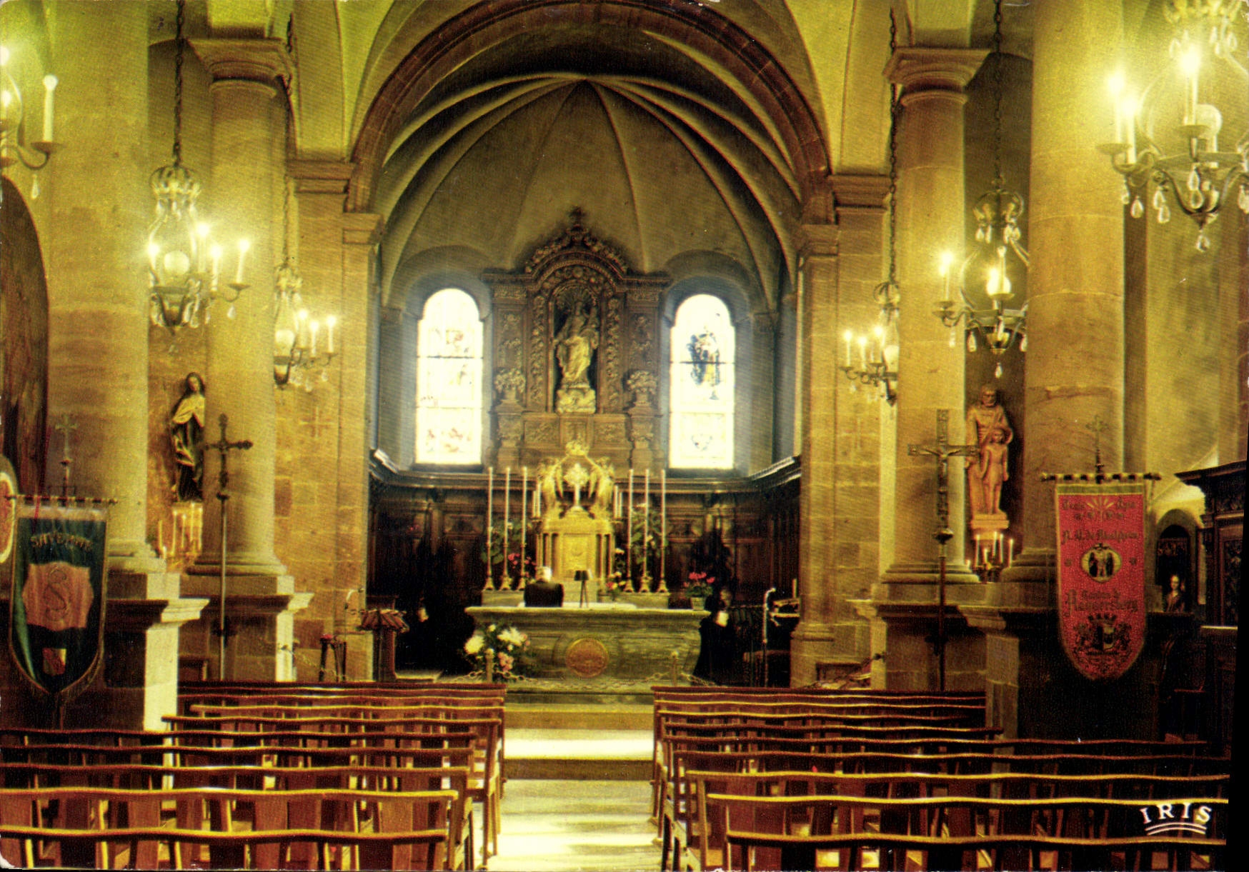CPM Le Mont Ste Odile Interieur de l'Eglise du Couvent  