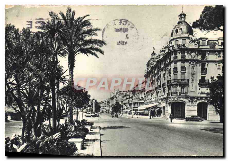 CPM Nice Entree de la Promenade des Angalais L'Hotel Ruhl 
