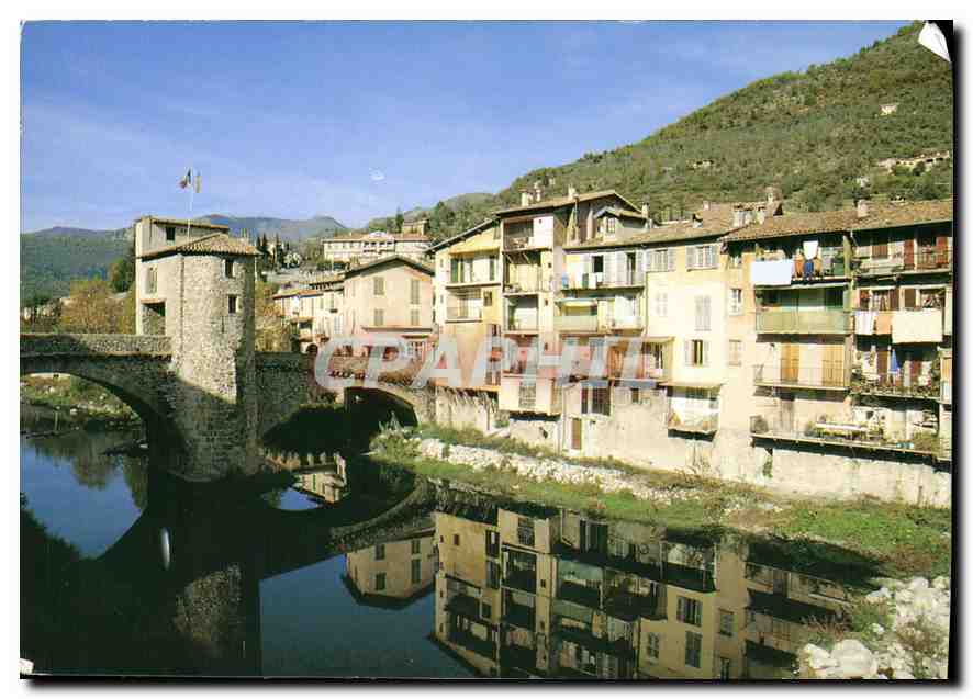 CPM Sospel Alpes Maritimes Le Pont Vieux et la Tour de Peage 