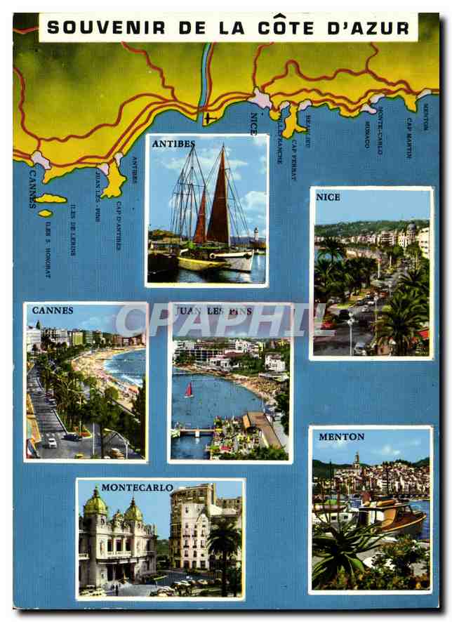 CPM Souvenir de la Cote d'Azur 