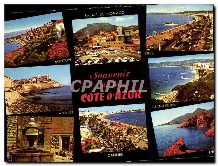 CPM Souvenir de la Cote d'Azur 