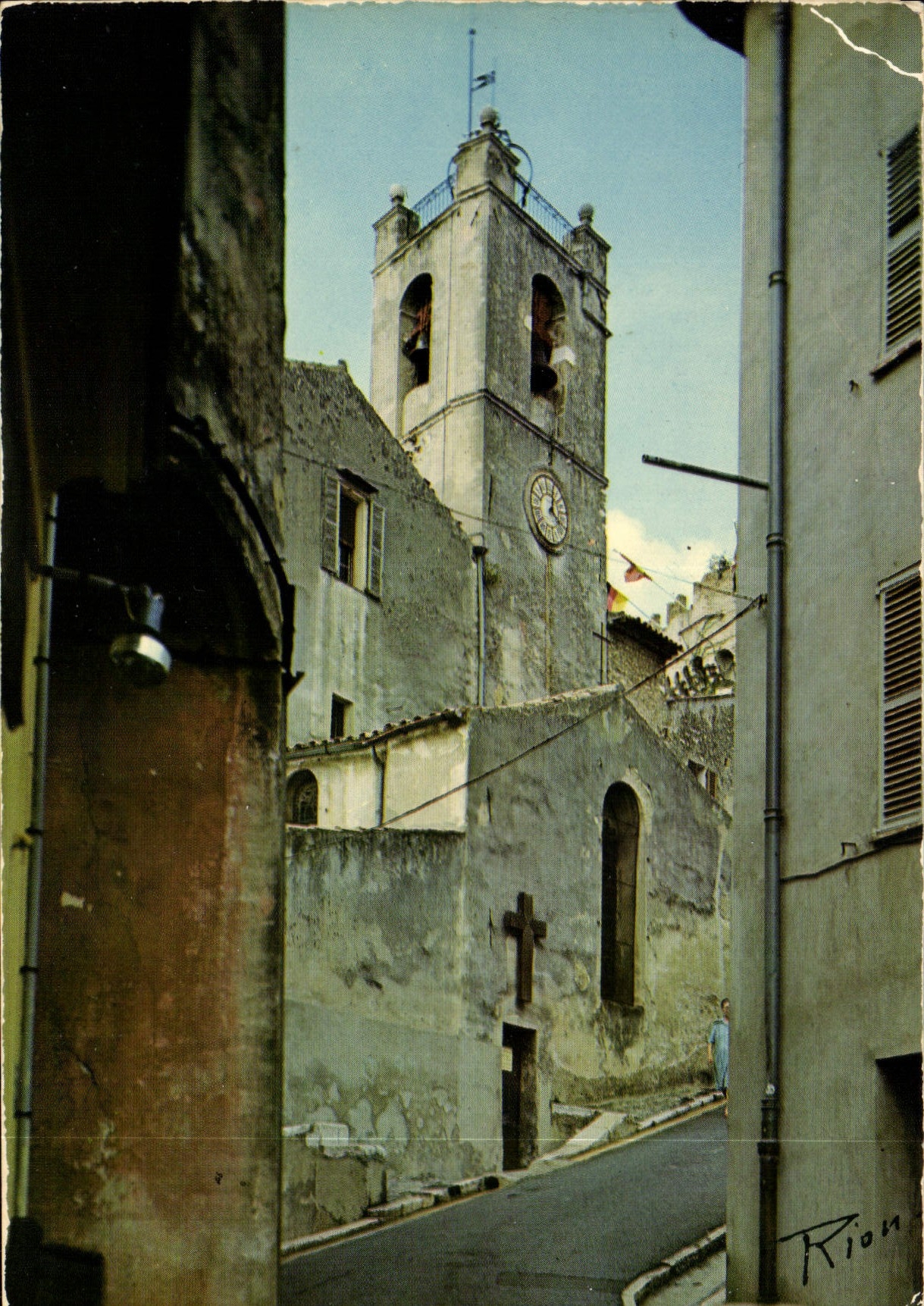 CPM La Cote d'Azur inoubliable Hayt de Cagnes Montee de la Bourgade l'Eglise 