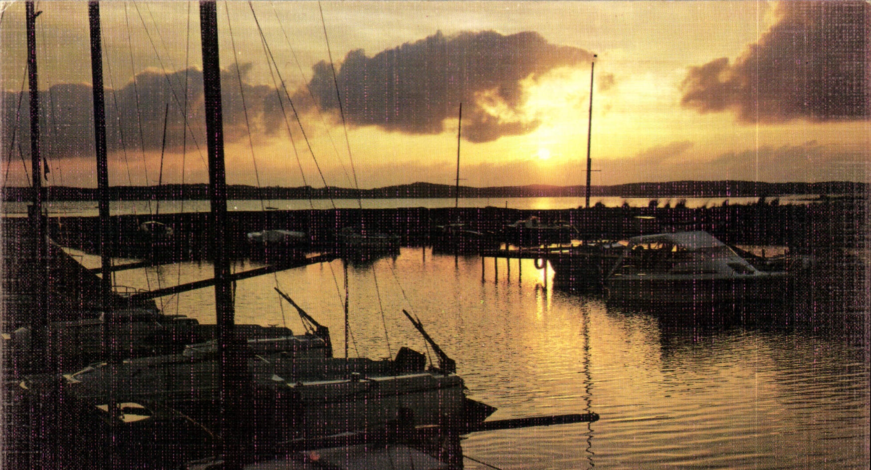 Coucher de soleil sur le Lac — Lumières et Couleurs de Gironde — Artla et Frères, Éditeurs