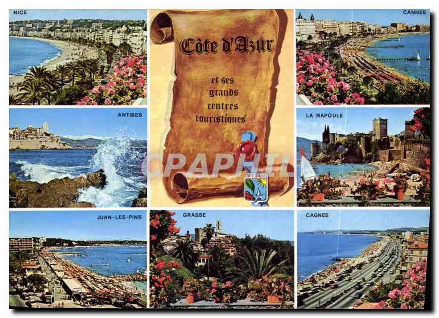 CPM Cote d'Azur French Riviera Souvenir de la Cote d'Azur 