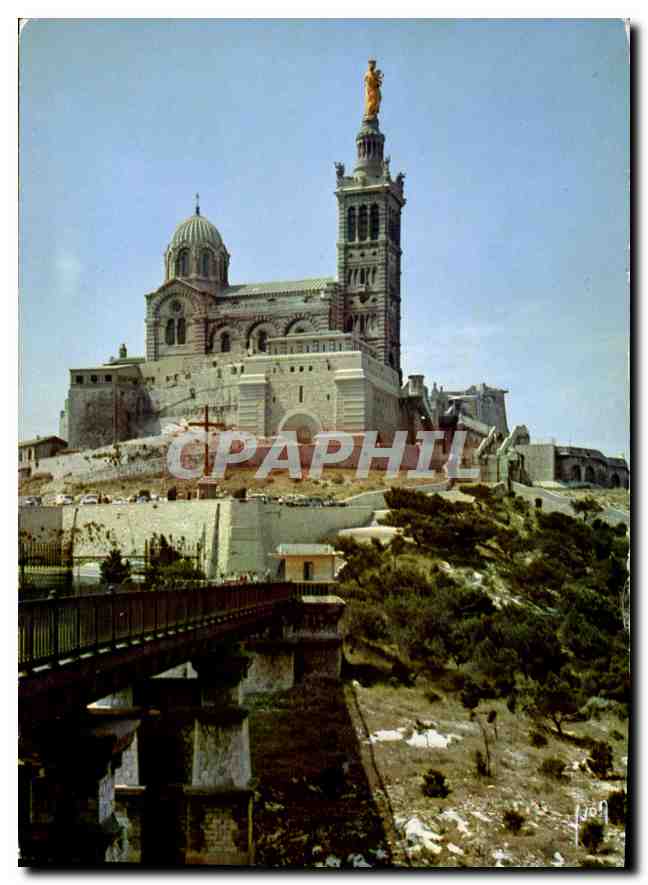 CPM Couleurs et Lumiere de France Marseille Bouches du Rhone Basilique de Notre Dame de la Garde 