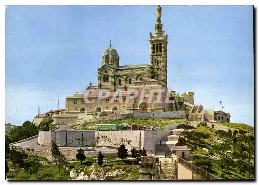 CPM Le Carrefour du Monde Marseille Basilique Notre Dame de la Garde 
