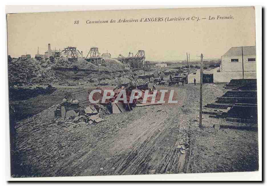 Commission des Ardoisieres d'Angers Les Fresnais CPA