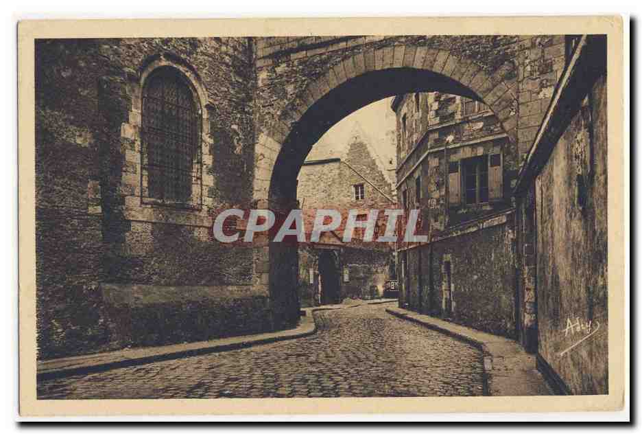 Angers une rue du vieil Angers Rue de la Harpe CPA