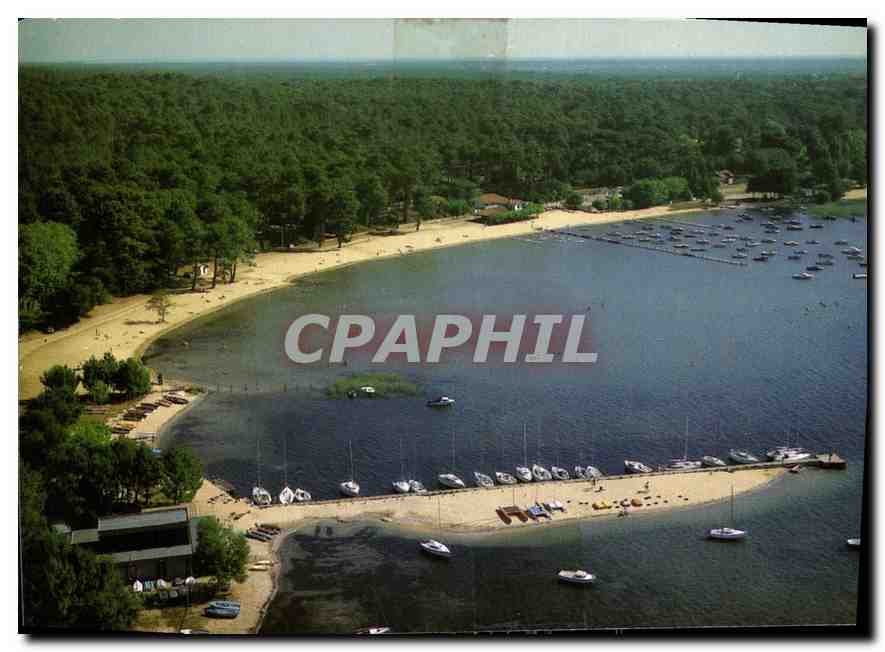 CPM Cazaux Gironde le Club de voile la plage et le port 
