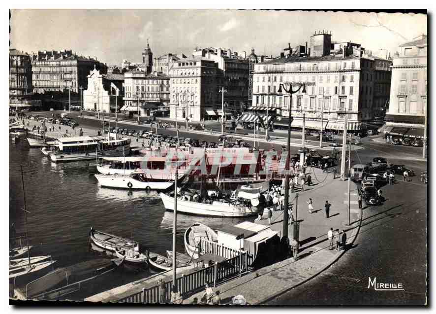 Marseille (B.-du-R.) — Un coin du Vieux Port et le quai des Belges — Mireile