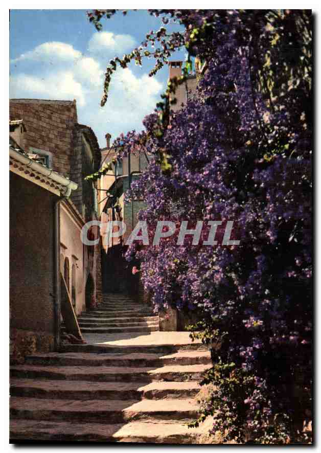 CPM La Cote d'Azur Bormes les Mimosas Var Escalier Fleuri 