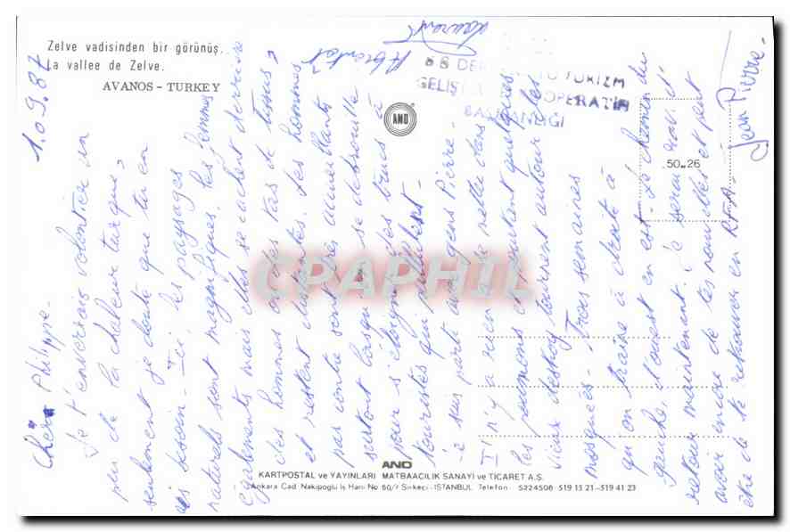 CPM Zelve Vadisinden Bir Gorunus la vallee de Zelve Avanos Turkey  — Verso