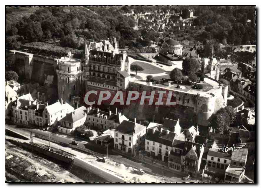 CPM La France vue du Ciel Amboise I et L le Chateau vue d'ensemble 