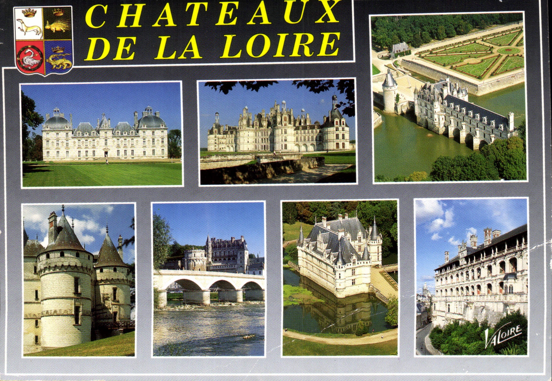 CPM Les Merveilles du Val de Loire Cheverny XVII siecle Chambord XVI siecle Chenonceau sur Loire XVI