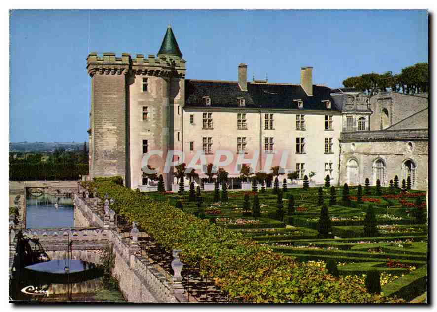 Villandry (Loire-et-Loire) — Le château et le jardin d'ornement — Imprimeur Combliet