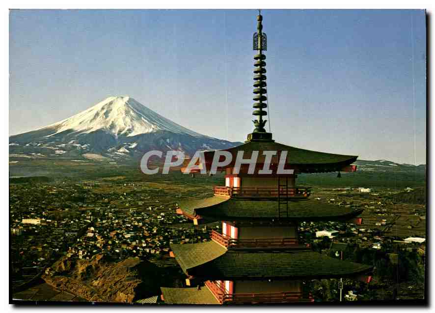 CPM Snow Covered Mt Fuji seen at Yoshida Japan 