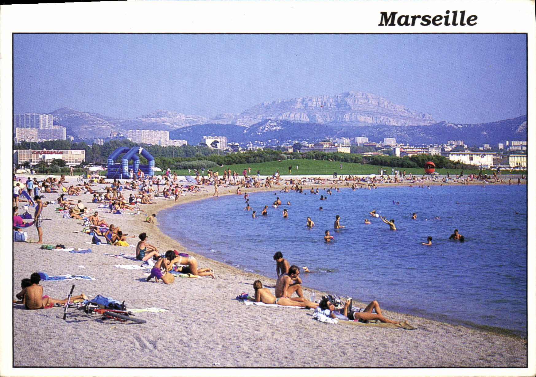 Playa de Marsella — vista de la Costa Azul — editada por Sté PEC - Anverso