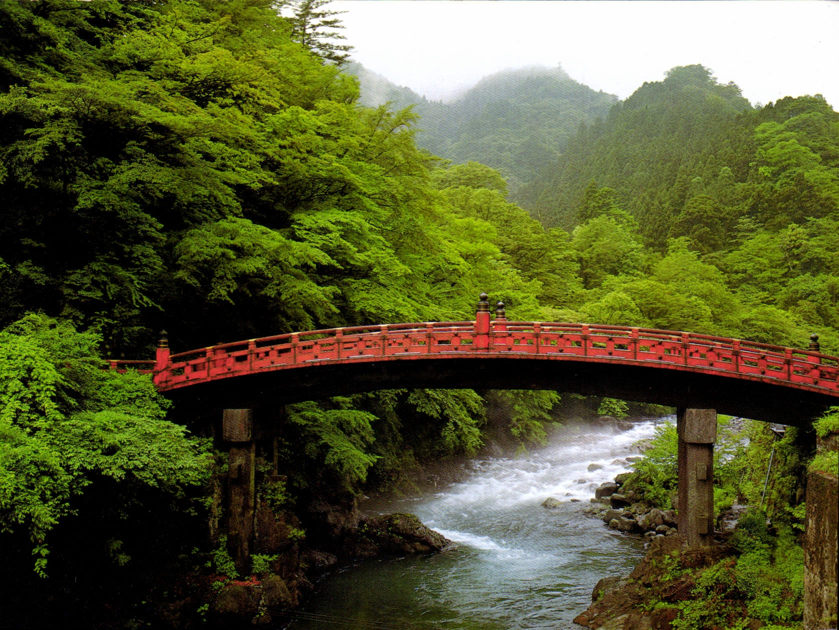 CPM Divine Bridge of Nikko Futarasan Shrine over Daiya River 