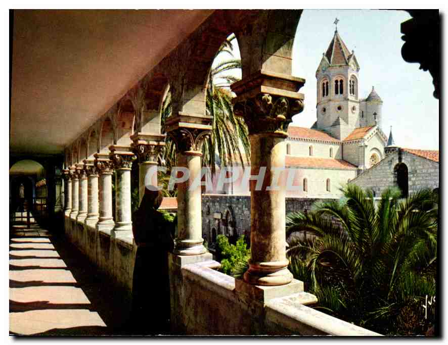 CPM Abbaye de Notre Dame de Lerins Ile Saint Honorat Cannes A M Cloitre moderne 