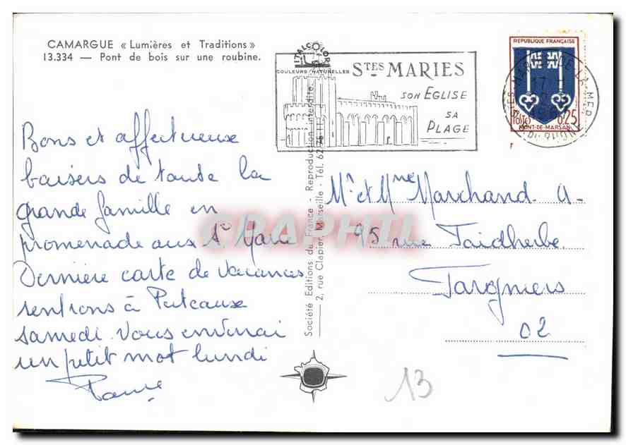 CPM Camargue Lumieres et Tradition Pont de bois sur une roubine  — Verso