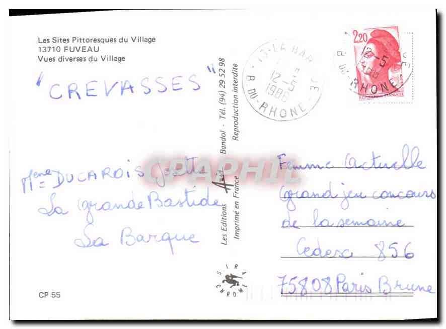 CPM Les Sites Pittoresque du Village Fuveau vues diverses du Village  — Verso