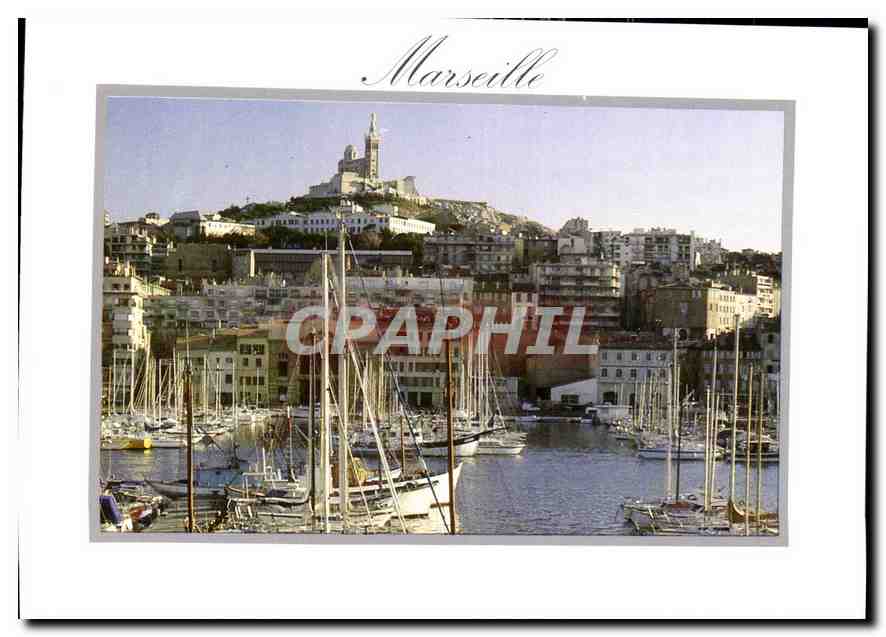 CPM Marseille Notre Dame de la Garde vus du vieux port 