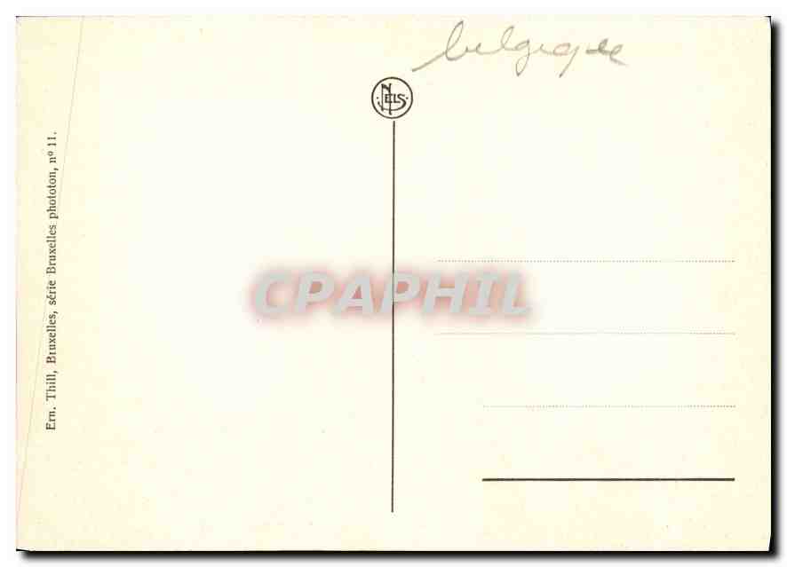 CPM Bruxelles Memorial Cavell et Marie Depage  — Rückseite