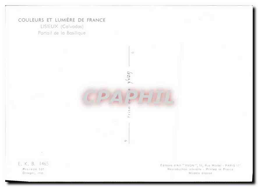 Basilique du Sacré-Cœur — Lisieux (Calvados) — Éditions d'Art YVON — Reverso