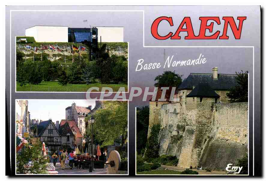 CPM Caen Calvados le Memorial un musee pour la paix le quartier du Vaugueux le chateau 