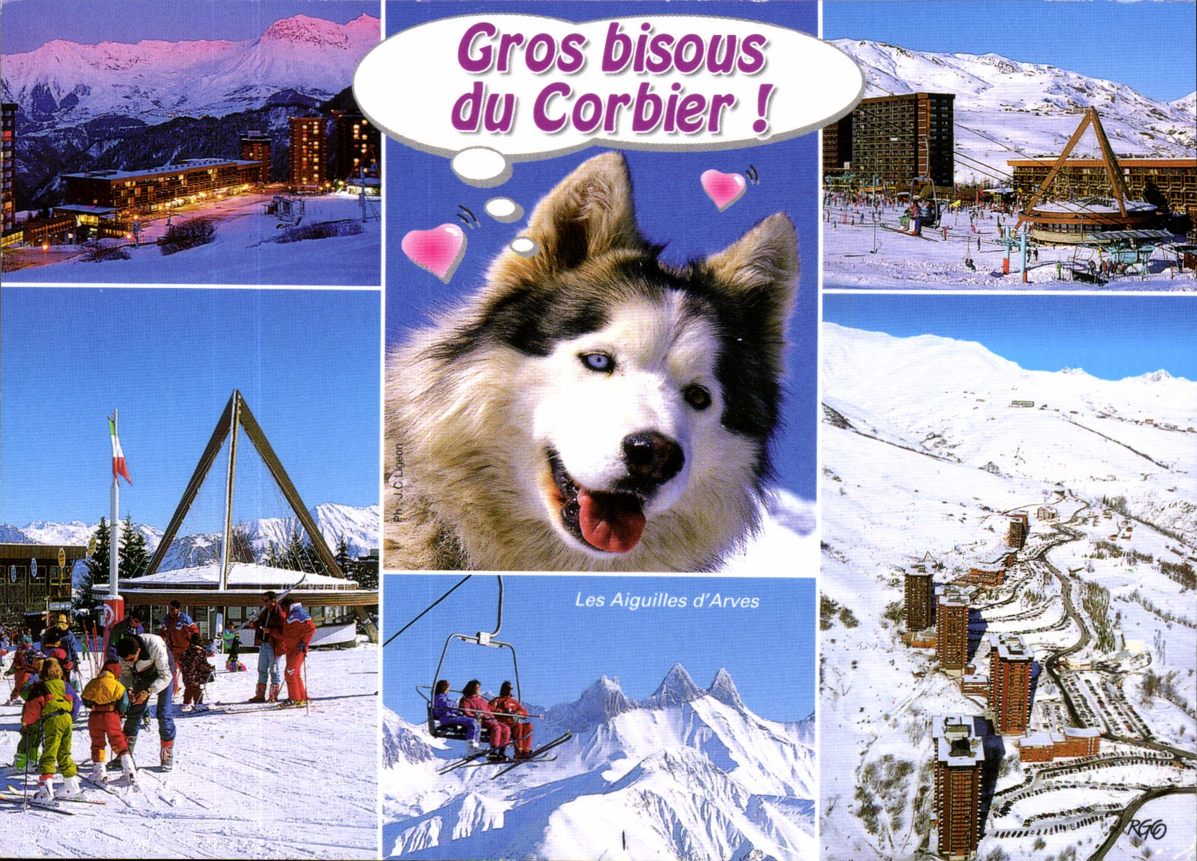 CPM En Maurienne vallee de l'Avran Savoie le Corbier Decouverte de la Staion au coeur de l'hiver 