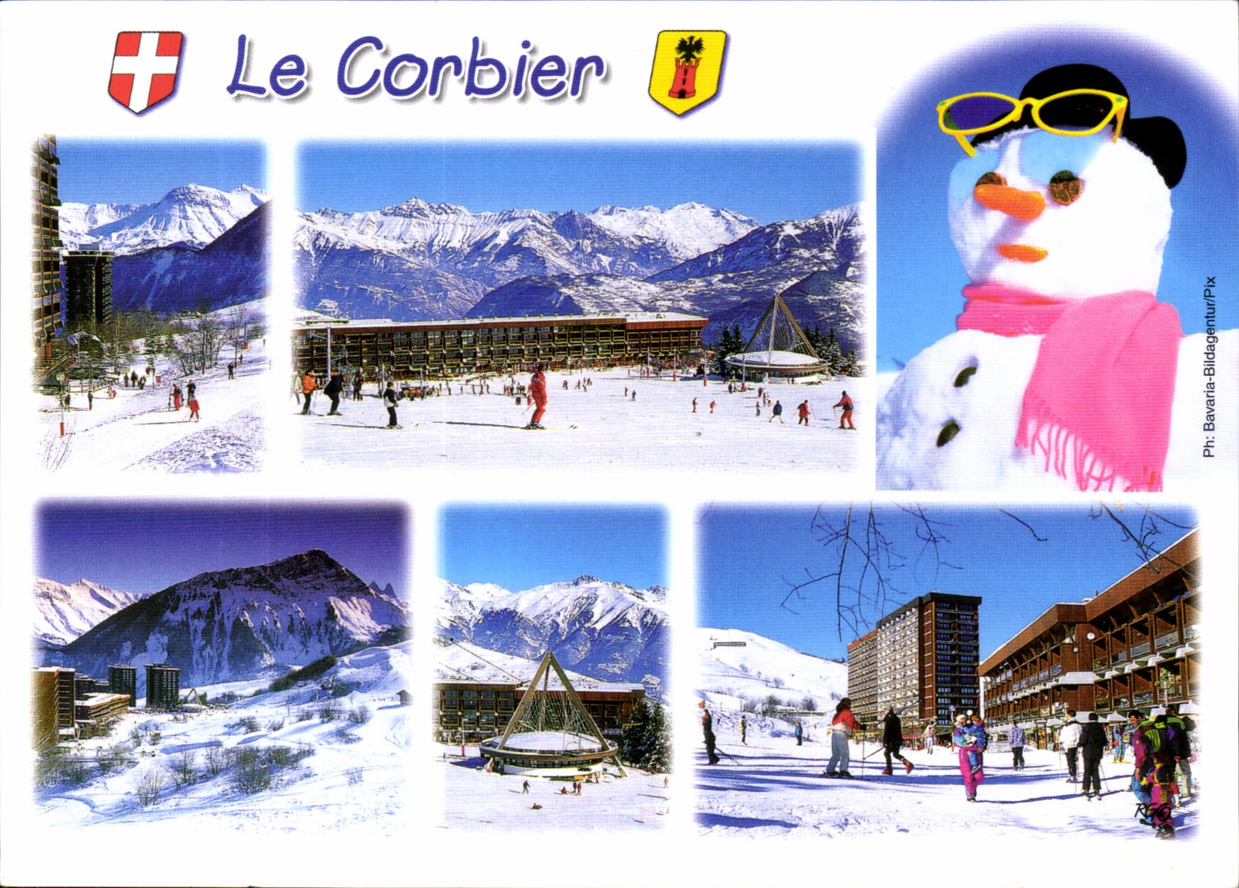 CPM En Maurienne vallee de l'Avran Savoie le Corbier A la decouverte au coeur de l'hiver de la stati