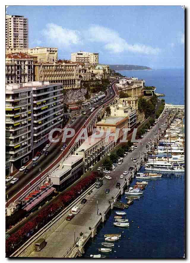 CPM Principaute de Monaco Monte Carlo la montee du casino le Tir aux Pigeons l'Hotel de Paris et une